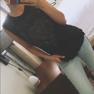 Black Bohemian Tank Top